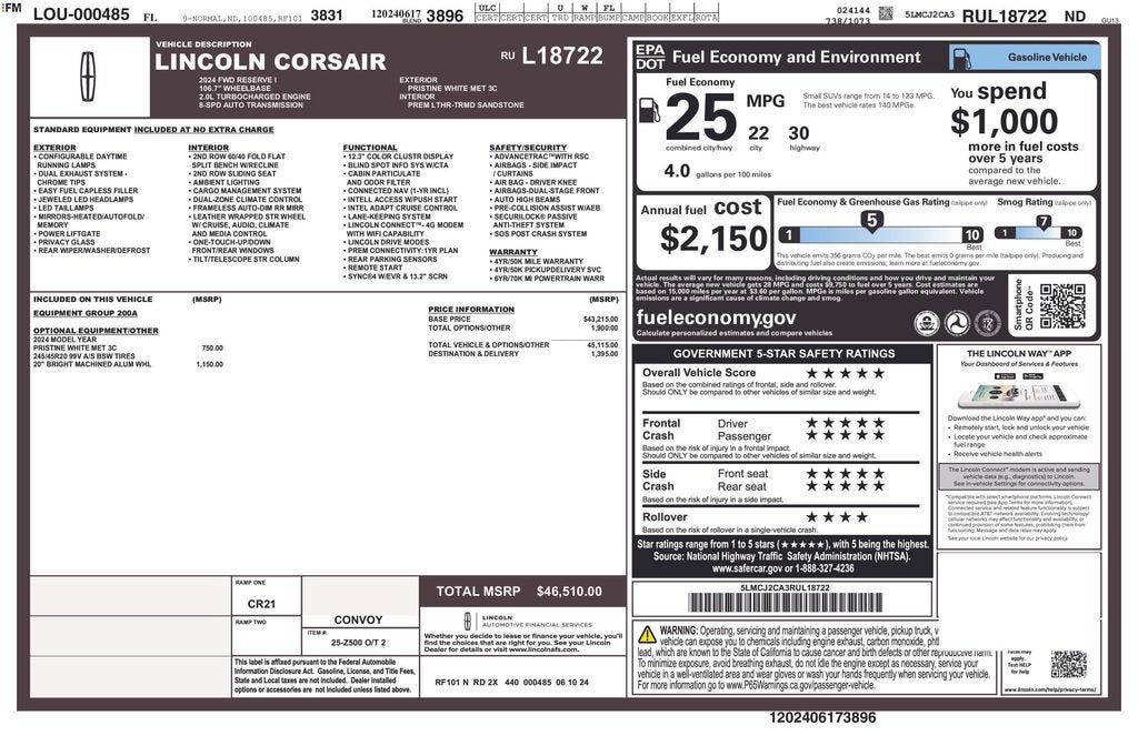 2024 Lincoln Corsair Reserve