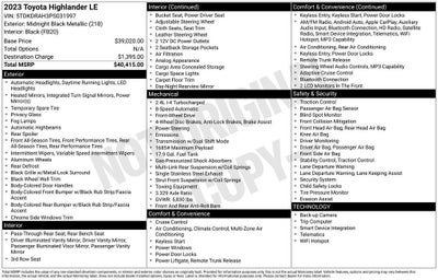 2023 Toyota Highlander L