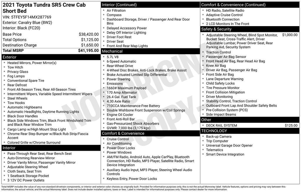 2021 Toyota Tundra 2WD SR5