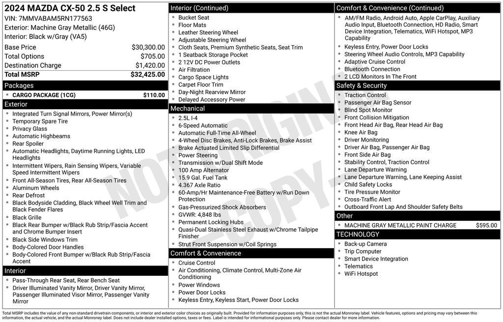 2024 Mazda Mazda CX-50 2.5 S Select Package