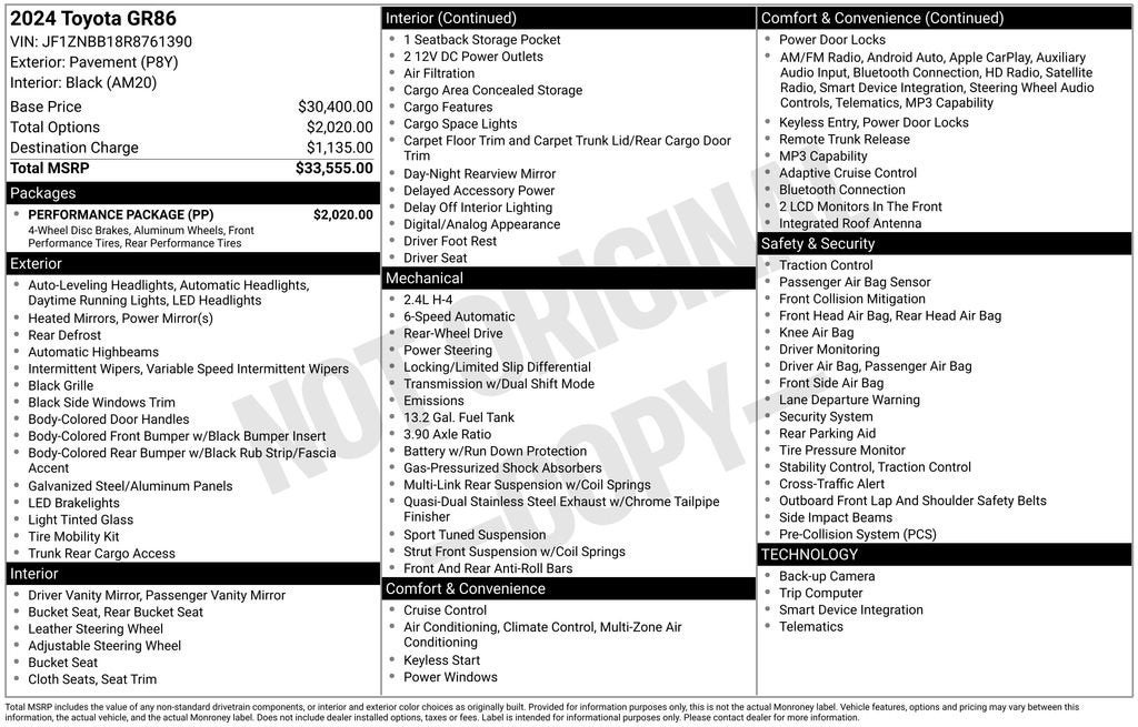 2024 Toyota GR86 2DR AT