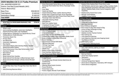 2025 Mazda Mazda CX-5 2.5 Turbo Premium