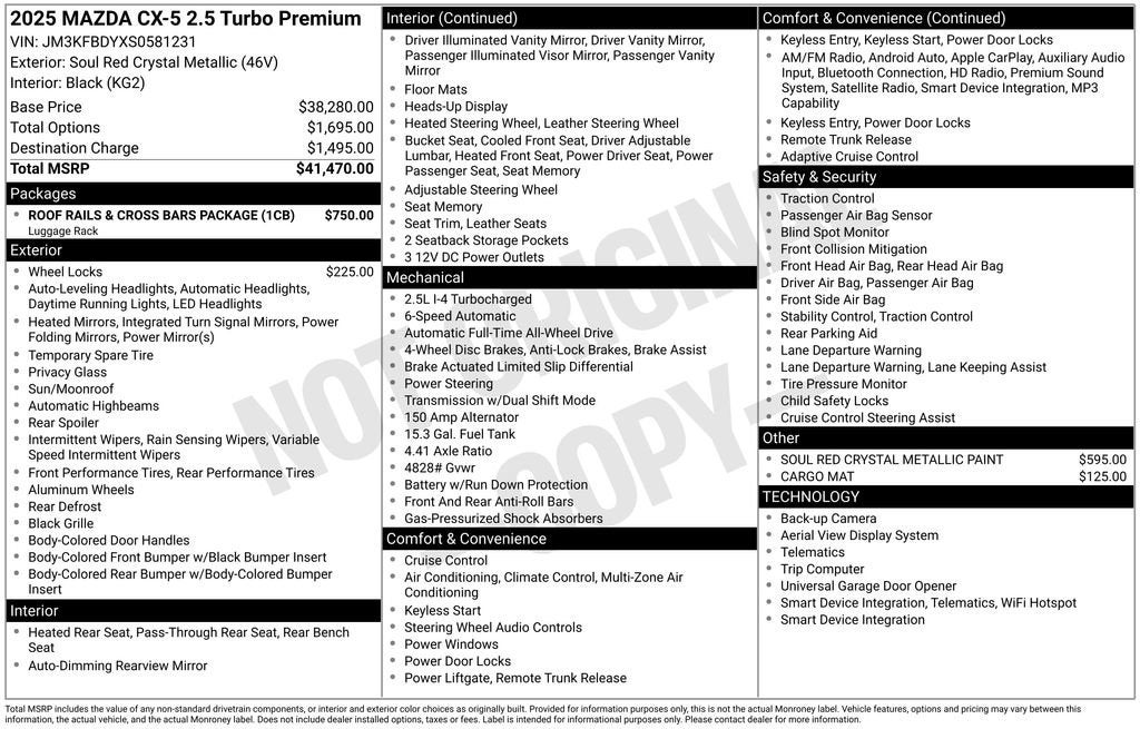 2025 Mazda Mazda CX-5 2.5 Turbo Premium