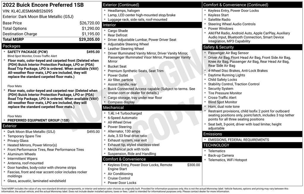 2022 Buick Encore Preferred