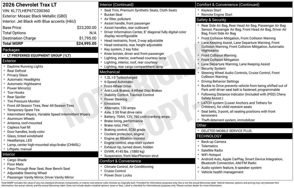2026 Chevrolet Trax LT