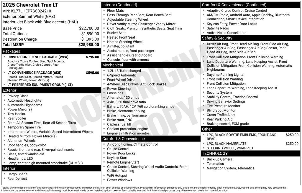 2025 Chevrolet Trax LT