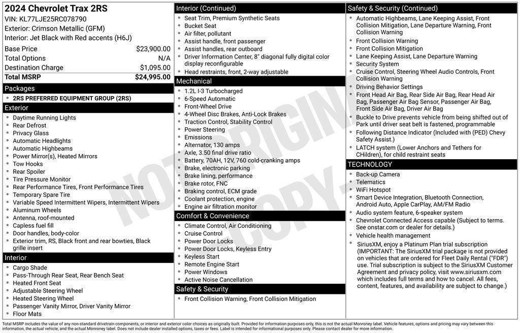 2024 Chevrolet Trax 2RS