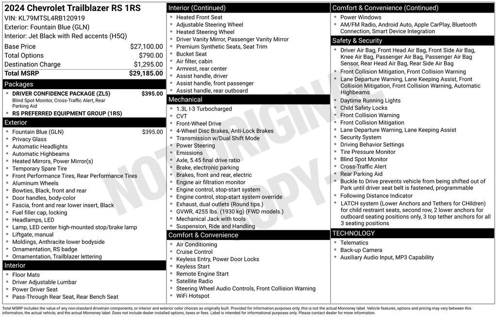 2024 Chevrolet Trailblazer RS