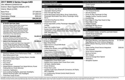 2017 BMW 6 Series 640i