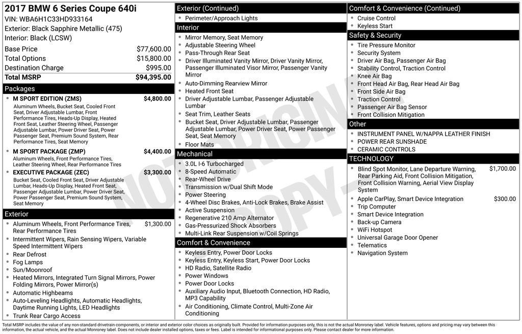 2017 BMW 6 Series 640i