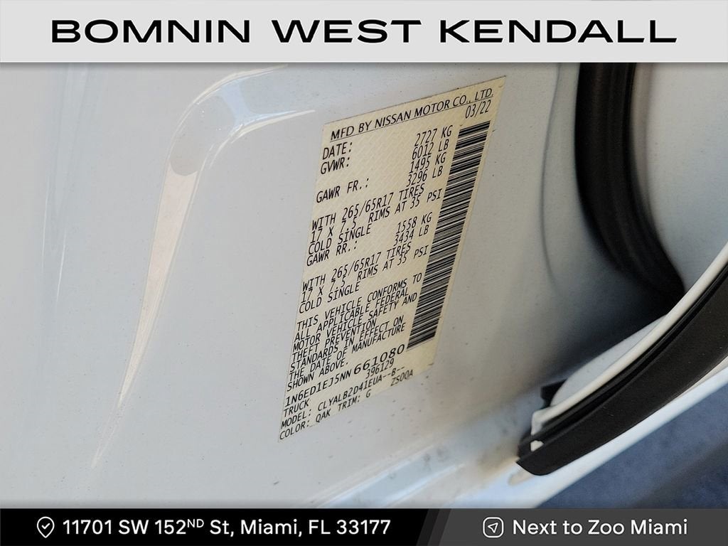 2022 Nissan Frontier SV