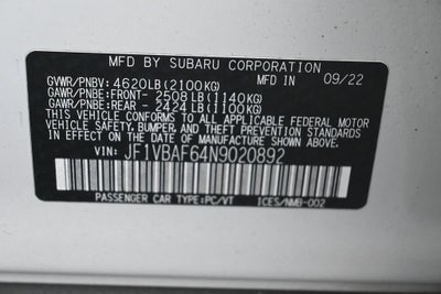 2022 Subaru WRX Premium