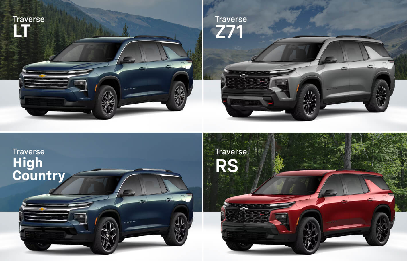 Glance at the 4 Chevy Traverse Trim Levels Before Your Visit